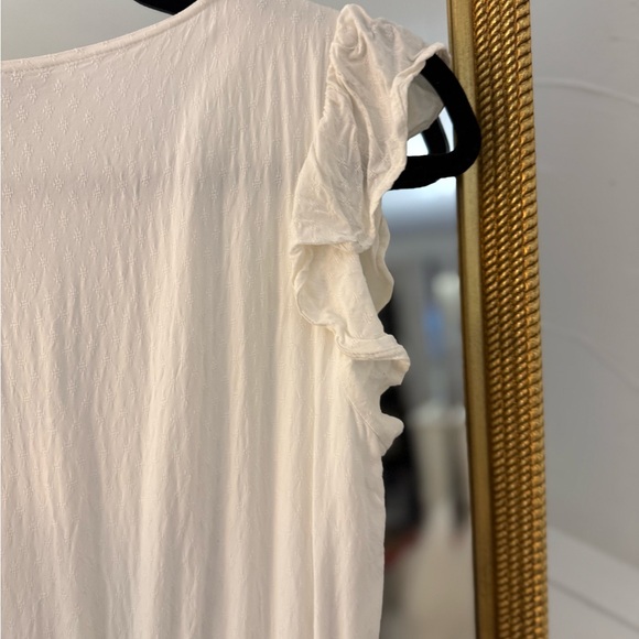 PAIGE White Mini Dress with Flutter Sleeves - Picture 12 of 14